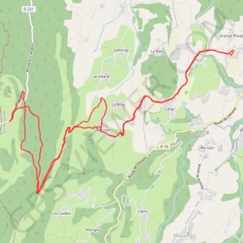 Trace GPS Mont Clergeon depuis Rumilly, itinéraire, parcours