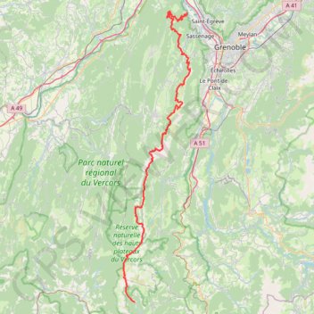 Trace GPS Hauts Plateaux du Vercors, itinéraire, parcours