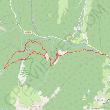 Trace GPS Par le Col de la Cochette et le sangle de Malamille, itinéraire, parcours