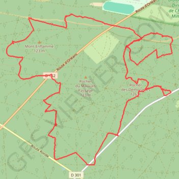 Trace GPS Forêt de Fontaine, itinéraire, parcours
