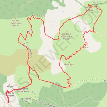 Trace GPS Pic des Teulère, itinéraire, parcours