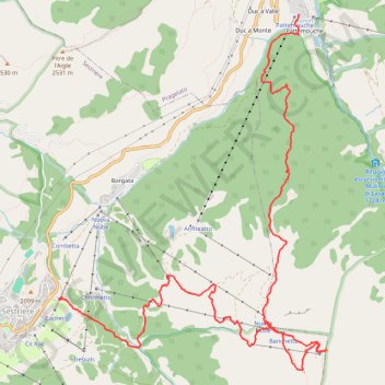 Trace GPS Monte Motta, itinéraire, parcours
