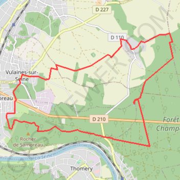 Trace GPS Forêt de Champagne, itinéraire, parcours