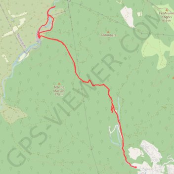 Trace GPS De Signes au Pont du Diable sous les frondaisons, itinéraire, parcours