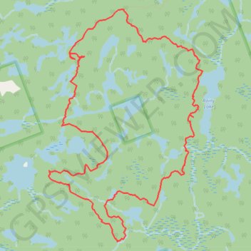 Trace GPS Queen Elizabeth II Wildlands Provincial Park, itinéraire, parcours