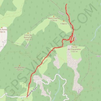 Trace GPS 2021 09 10 - Pointe Chavanette (1753m) et Brec d’Ilonse (1738m), itinéraire, parcours