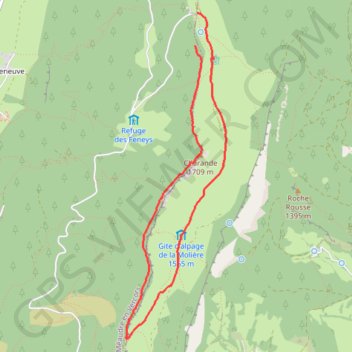 Trace GPS La Molière - Vercors, itinéraire, parcours