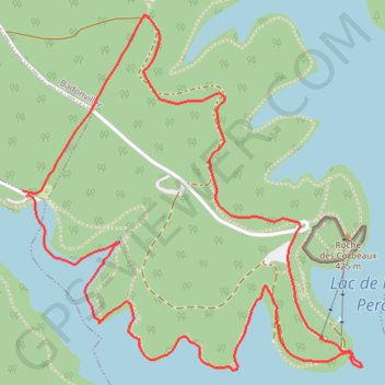 Trace GPS Lac de Pierre Percée, itinéraire, parcours