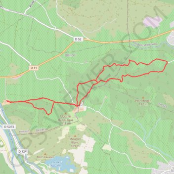 Trace GPS Bassanel campagne d'Olonzac, itinéraire, parcours