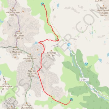 Trace GPS Drayères - le Chardonnet, itinéraire, parcours