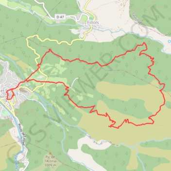 Trace GPS Vernet-les-Bains : Tour du Cogollo par le maquis, itinéraire, parcours
