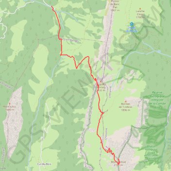 Trace GPS Mont Trélod, itinéraire, parcours