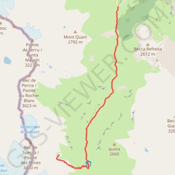 Trace GPS Lac Vert, itinéraire, parcours