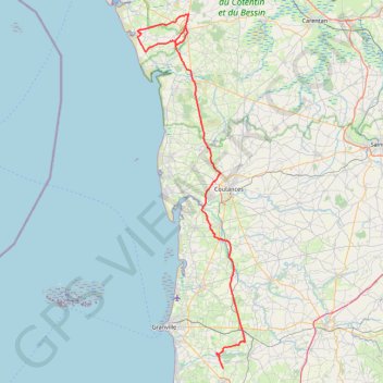 Trace GPS TM2023 Etape 3 SARTILLY - LA HAYE, itinéraire, parcours