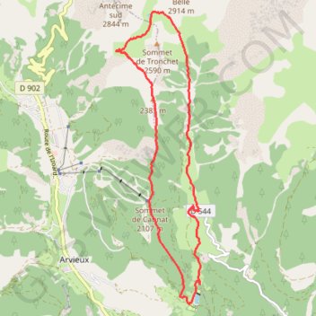 Trace GPS lac de souliers, itinéraire, parcours