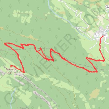 Trace GPS Pic du Tourroc (65), itinéraire, parcours