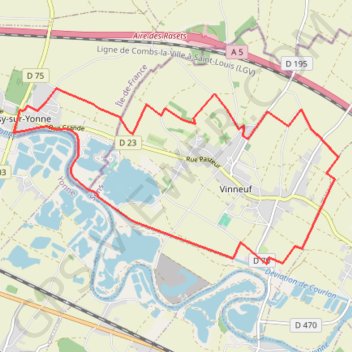 Trace GPS Bords de l'Yonne à Misy, itinéraire, parcours