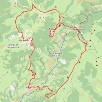 Trace GPS Monts du Cantal 2 jours, itinéraire, parcours