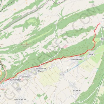Trace GPS Fontainemelon-le paquier, itinéraire, parcours