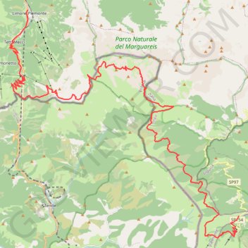 Trace GPS Limone - Monesi, itinéraire, parcours