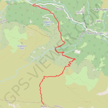 Trace GPS Monte Lion, itinéraire, parcours