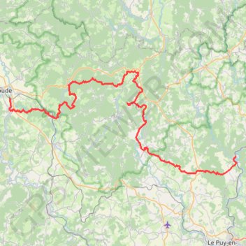 Trace GPS De Brioude à Vorey, itinéraire, parcours