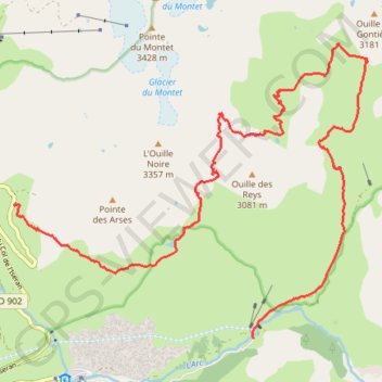 Trace GPS Bessans - Le col des Reys, itinéraire, parcours