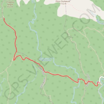Trace GPS Morne Chapeau Nègre, itinéraire, parcours