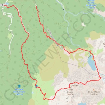 Trace GPS Ski de randonnée au Grand Colon, itinéraire, parcours