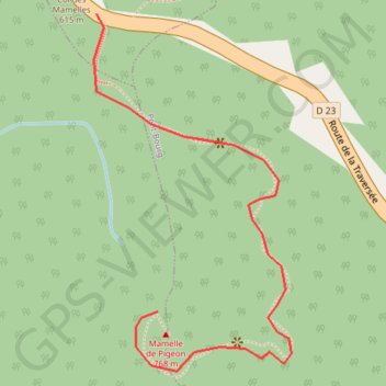 Trace GPS Mamelle de Pigeon, itinéraire, parcours