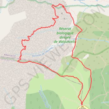 Trace GPS Sentier col de Vergio bergerie de Radule, itinéraire, parcours