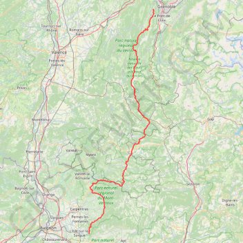 Trace GPS Saint-Nizier-du-Moucherotte - Fontaine-de-Vaucluse, itinéraire, parcours