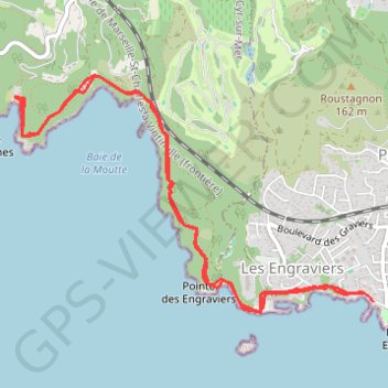 Trace GPS Sentier du Littoral - Bandol - Port d'Alon, itinéraire, parcours