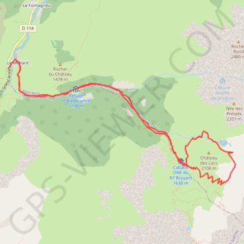 Trace GPS Les lacs du Rif Bruyant, itinéraire, parcours
