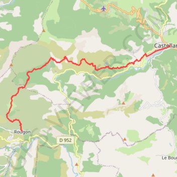 Trace GPS De Castellane à Rougon, itinéraire, parcours