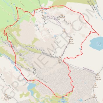 Trace GPS Étang d'Aubé - Pic de Séron, itinéraire, parcours