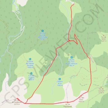 Trace GPS Pic de la Calabasse depuis Rouech, itinéraire, parcours