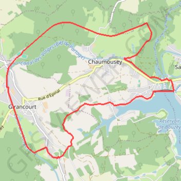 Trace GPS Circuit de Chaumousey, itinéraire, parcours