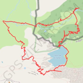 Trace GPS Lac d'Estanes, itinéraire, parcours