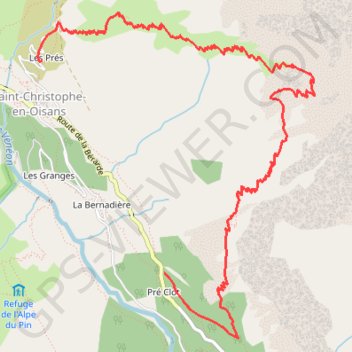 Trace GPS Tour Gourmand de Saint-Christophe-en-Oisans - Jour 4, itinéraire, parcours