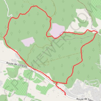 Trace GPS Saint Antonin - Lorgues - Roque Senglé - Bois de Sainte-Foy, itinéraire, parcours