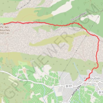 Trace GPS Puyloubier - Pic des Mouches, itinéraire, parcours