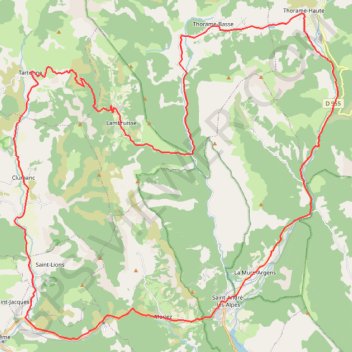 Trace GPS Les hautes vallées - Alpes de Haute-Provence, itinéraire, parcours