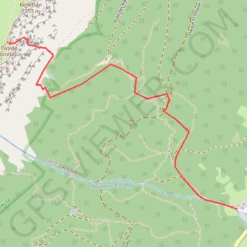Trace GPS Pas de Montbrun, itinéraire, parcours