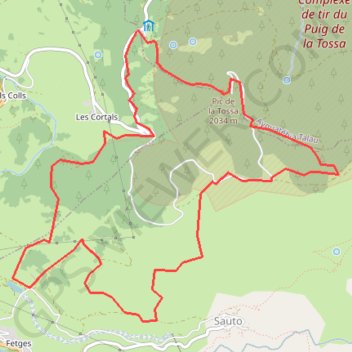 Trace GPS Col de la LLosa, itinéraire, parcours