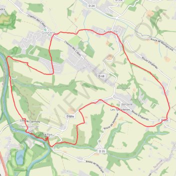 Trace GPS Aureville - Clermont-le-Fort - Goyrans, itinéraire, parcours