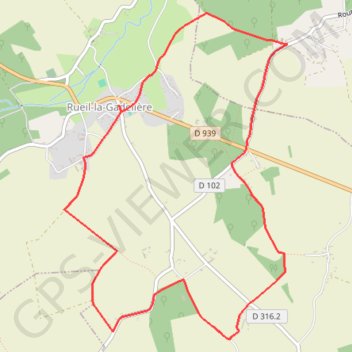 Trace GPS Sur les Pas de Vlaminck - Rueil-la-Gadelière, itinéraire, parcours