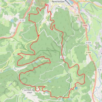 Trace GPS Autour de Remiremont, itinéraire, parcours