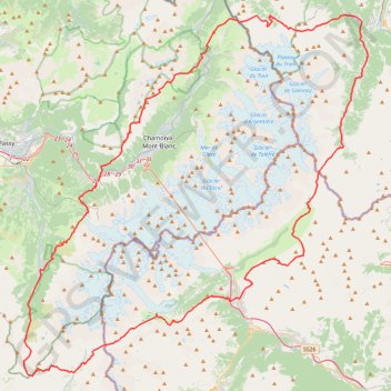 Trace GPS Tour du Mont Blanc, itinéraire, parcours