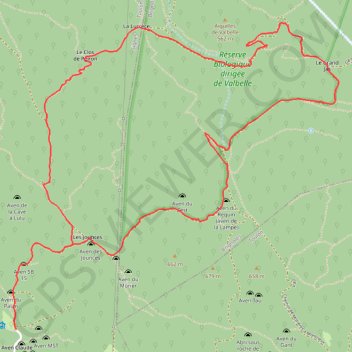 Trace GPS Autour de la Garancière, les Aiguilles de Valbelle, itinéraire, parcours
